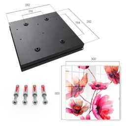 Watercolor Flowers Wall Mounted Key Cabinet, Red Box For Wall, & Plants, Lovers Of Nature Art - thumbnail 4