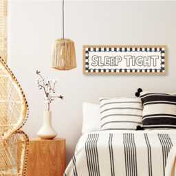 Framed Sleet Tight Print, Sleep Sign, Bedroom Prints in Frames, Horizontal For Bedroom, Slogan Art - thumbnail 2