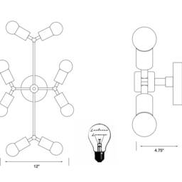 Cassandra 8 Light Modern Mid Century Industrial Bathroom Contemporary Sconce - thumbnail 4
