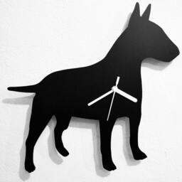 Bull Terrier Dog - Wall Clock Silhouette - thumbnail 2