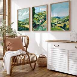 Set Of 3 Yorkshire Dales Posters, Travel Prints, Wall Art, Countryside Decor, Nature Posters - thumbnail 3