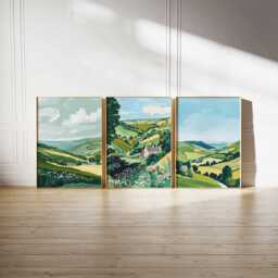 Set Of 3 Yorkshire Dales Posters, Travel Prints, Wall Art, Countryside Decor, Nature Posters - thumbnail 2