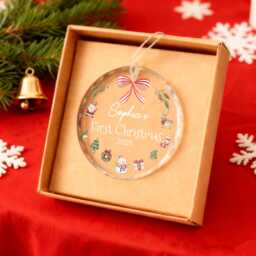 Personalised Christmas Ornament, First Custom Keepsake Baby Ornaments, New Gift Name Ornament For - thumbnail 3