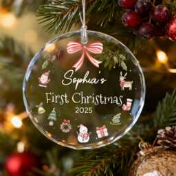 Personalised Christmas Ornament, First Custom Keepsake Baby Ornaments, New Gift Name Ornament For - thumbnail 1