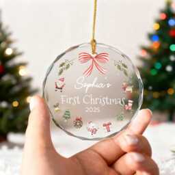 Personalised Christmas Ornament, First Custom Keepsake Baby Ornaments, New Gift Name Ornament For - thumbnail 2