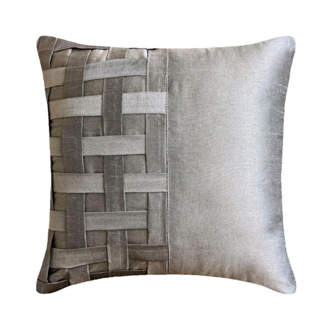 "Designer Pintucks, Textured, Basket Weave Toss Pillows 16""x16" - image 1
