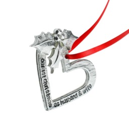 1 Year Anniversary Gift For Couples - Metal Snowflake Christmas Decoration 1st Wedding Paper UK - thumbnail 3