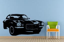 Old School Hot Rod Racing Car Ride Vehicle Antique Window Wall Decal Vinyl Sticker Mural Room Decor L1721 - thumbnail 1