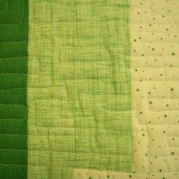 "Green Fence Rail Handmade Throw Quilt - 47"" X 65" - thumbnail 3