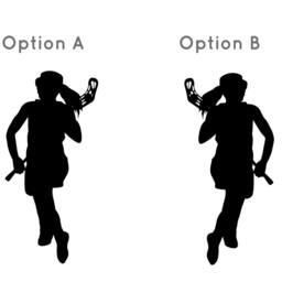 Girl Lacrosse Silhouette Sports - Wall Decal Custom Vinyl Art Stickers - thumbnail 2
