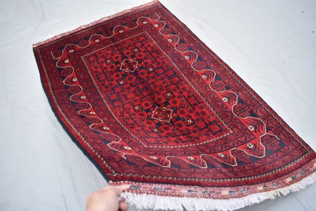 3x5 Afghan Bukhara Rug Hand-Knotted Wool Tribal Carpet - image 1