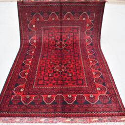 3x5 Afghan Bukhara Rug Hand-Knotted Wool Tribal Carpet - thumbnail 2