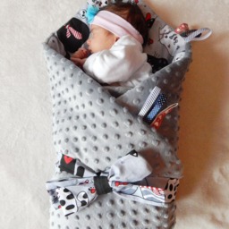 Newborn Blanket, Swaddle Baby Blanket, Minky Gift Idea, Shower Gift, Steckkissen, Cats Blanket - thumbnail 3
