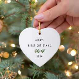 Baby's First Christmas Ornament - Personalised Baby Bauble Keepsake New Gift - thumbnail 3
