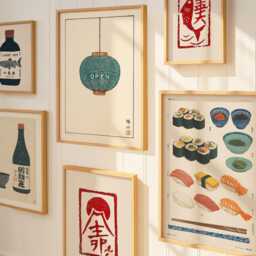 Japanese Food Gallery Wall Set - Sushi, Sake & Minimal Kitchen Art Prints - thumbnail 3
