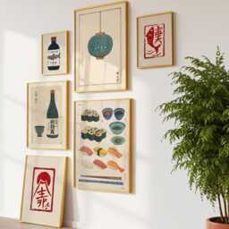 Japanese Food Gallery Wall Set - Sushi, Sake & Minimal Kitchen Art Prints - thumbnail 2