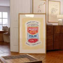 Fancy Tomatoes Wall Print - Food & Drink Poster Tomato Illustration Trendy Aesthetic Kitchen Artwork Home Prints Lover - thumbnail 2