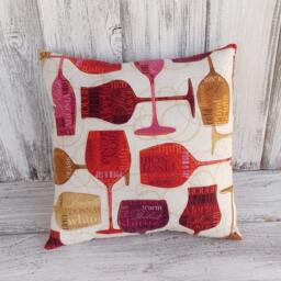 Pillow Cushion Wine Theme, Stuffed Throw For Home Decor With Bottles, Pinot Noir, Grigio, Chardonnay - thumbnail 3