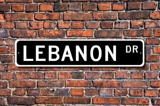 Lebanon Sign, Gift, Souvenir, Keepsake, Wall Decor, Custom Street Quality Metal Sign - image 1