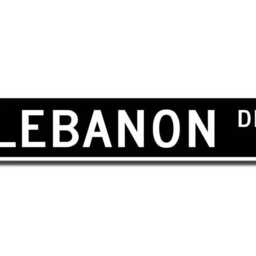 Lebanon Sign, Gift, Souvenir, Keepsake, Wall Decor, Custom Street Quality Metal Sign - thumbnail 2