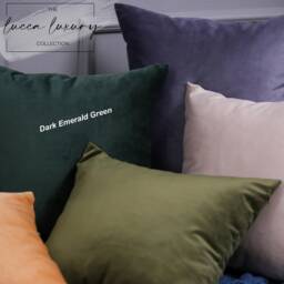 Dark Emerald Green Velvet Pillow Cover All Size Christmas Pillow Decor Ornaments Gift - thumbnail 2