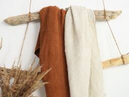 Linen Waffle Rustic Towels. Towel. Bath Sheet. Hand, Face, Body Linen Absorbent Christmas Gift Set - thumbnail 1