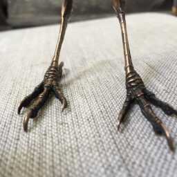 Woodland Crow/Blackbird Bronze Or Silver Metal Bird Feet Sculptural By Ink Jewelry - thumbnail 3
