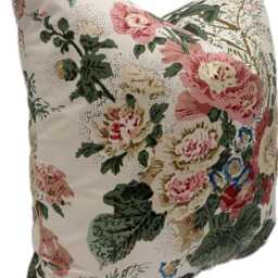 Lee Jofa Althea Poppy/Sage Chintz Cotton Cushion Cover Pillow Double Sided - thumbnail 3