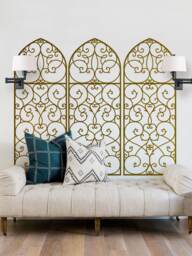 Elegant Scrollwork Wall Decal French Style Decorative Panel - thumbnail 1