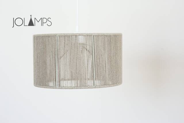 Linen Cord Lamp, Pendant Light, Hanging Minmalism, Industrial Interior Accent, Lampshade , Eco Friendly - image 1