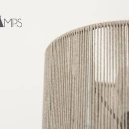 Linen Cord Lamp, Pendant Light, Hanging Minmalism, Industrial Interior Accent, Lampshade , Eco Friendly - thumbnail 2
