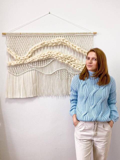 Macrame Mural, Geometric Headboard, Extra Large Wall Hanging, Art, Bohemian Decor, Christmas Gift, Boho Art - image 1