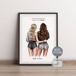 21st Birthday Gift, Friend Best Wall Art, Personalised Gift - thumbnail 2