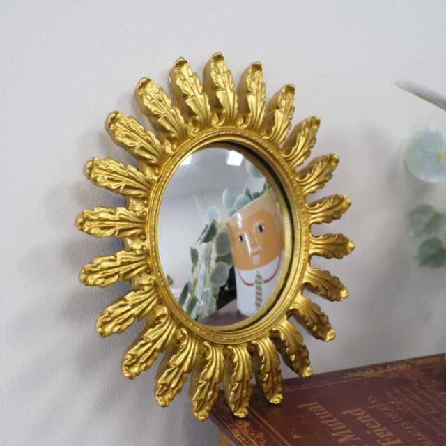 Small Ornate Convex Wall Mirror - Copper Verdigris, Black Or Gold Finishes - image 1