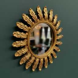 Small Ornate Convex Wall Mirror - Copper Verdigris, Black Or Gold Finishes - thumbnail 3