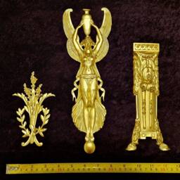 Large Ornate Applique Gilt Or White French Style Decorative Wall Furniture Onlay Moulding Pediment Plastic Decoration - thumbnail 3