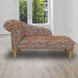 Multicolour Damask Chaise Longue - Luxury Indoor Sofa Lounger Handmade in Britain