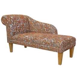 Multicolour Damask Chaise Longue - Luxury Indoor Sofa Lounger Handmade in Britain - thumbnail 2