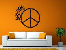 Bamboo Peace Sign Chinese Tree Room Wall Sticker Decal Vinyl Mural Decor Art L2451 - thumbnail 1