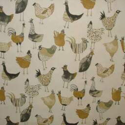 Harriet Graphite Chicken Hens Cushion Cover , Throw Pillow Scatter Cushions UK - thumbnail 3