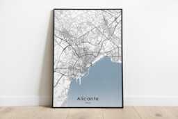 Alicante Travel Poster in Different Colors & Canvas - Spain Wall Art