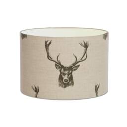 Lampshade in Highland Stag Head Fabric Handmade Various Sizes Free UK Delivery - thumbnail 2