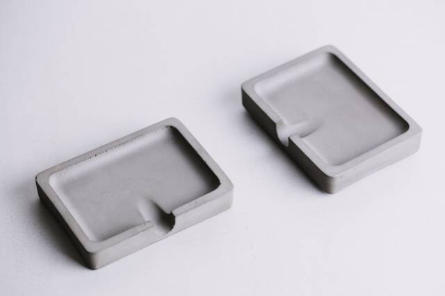 Concrete Soap Dish With Drainage Hole Grey Cement Holder, Rectangular Bathroom Tray, Functional Minimalist Decor, Draining Stand - image 1
