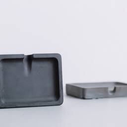 Concrete Soap Dish With Drainage Hole Grey Cement Holder, Rectangular Bathroom Tray, Functional Minimalist Decor, Draining Stand - thumbnail 3