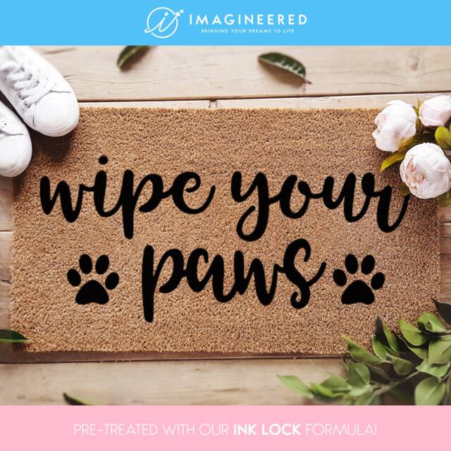Wipe Your Paws Dog Doormat - Welcome Mat Funny Door Lover Gift Home Decor - image 1