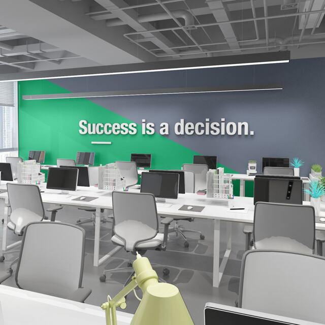 Success Is A Decision, Office Motivational Wall Decor, 3D Quote For Home Office, Positive Mindset, Skusiad3D - image 1
