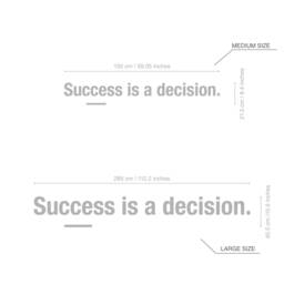 Success Is A Decision, Office Motivational Wall Decor, 3D Quote For Home Office, Positive Mindset, Skusiad3D - thumbnail 3