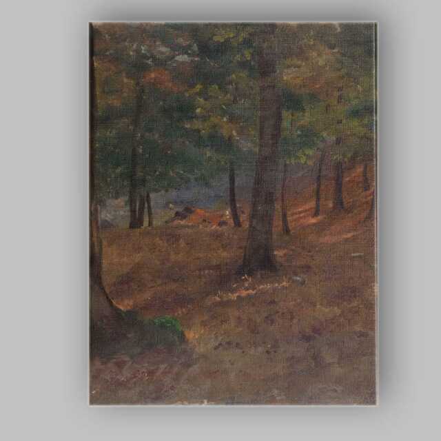 Woodland Glade Forest Interior Naturalistic Landscape Painting Canvas Wall Art Print Decor Picture Ready To Hang - image 1