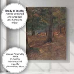 Woodland Glade Forest Interior Naturalistic Landscape Painting Canvas Wall Art Print Decor Picture Ready To Hang - thumbnail 3