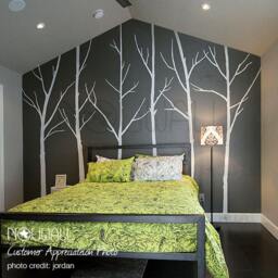 Vinyl Wall Art Sticker Decal Winter Tree Decal Wall Decals - thumbnail 2